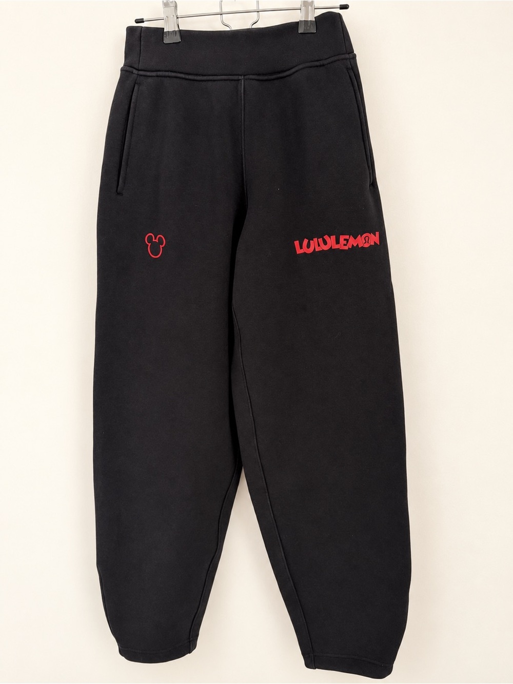 Disney x Lululemon Heavyweight Sweatpants Mickey Mouse Black Track Pants XXXS - Picture 3 of 9